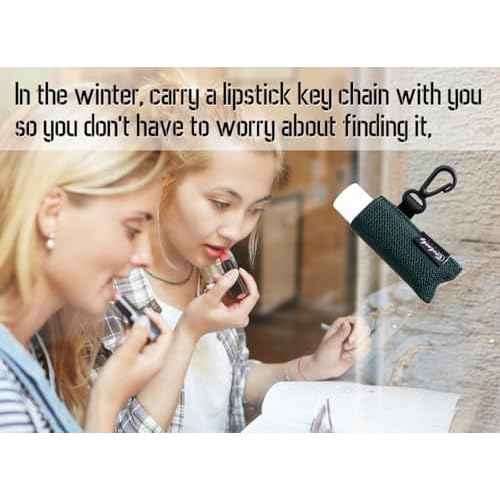 COOKOOKY Chapstick Holder Keychain Cute Minimalist Design Lip Balm Keychain Holder