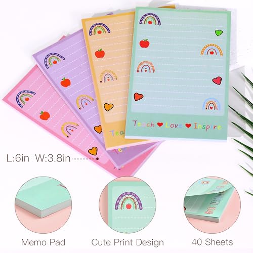 Teacher Christmas Gifts Bulk, 16Pcs Gifts for Women with Teacher Survival Kit Makeup Bags, Bookmarks, Notepad and Pens, Christmas Gifts for Appreciation