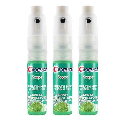 Crest Scope | One 3-Pack of Mint Breath Mist Sprays (3 Total Sprays) - 0.24 Ounce (7mL) Each ? 0.72 Ounces Total