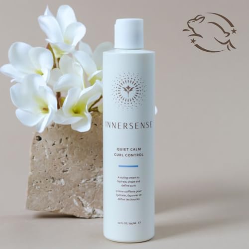 INNERSENSE Organic Beauty - Natural Quiet Calm Curl Control | Smoothing, Hydrating, Light Hold | Non-Toxic, Cruelty-Free, Clean Haircare (2 Pack - 2 fl oz | 59.1 mL each)