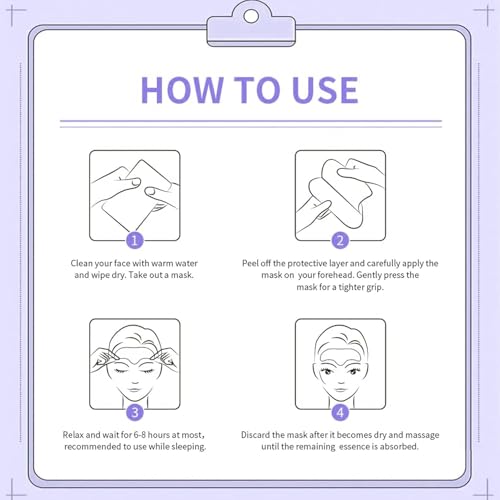 Forehead Wrinkle Patches, Silicone Neck Chest D?collet? Pads, Reusable Medical Grade Anti Wrinkle Patches, Overnight Wrinkle Remover Treatment, Anti Aging Fine Line Smoothing Pads for Women, 6 Pack