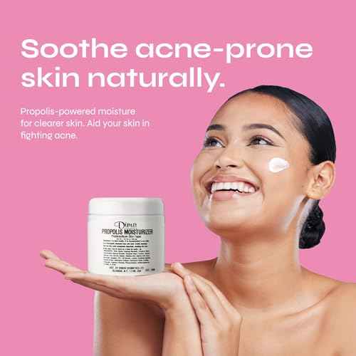 Dinur Cosmetics Propolis Moisturizer for Problem Skin Hydrating & Non-Greasy Formula for Oily & Acne-Prone Skin, Unclogs Pores, Reduces Blemishes & Blackheads, Enhances Radiance, Paraben-Free 16 OZ