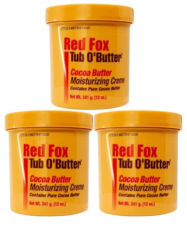 Red Fox Tub O'Butter Cocoa Butter, Moisturizing Creme, 10.5 oz (Pack of 3)