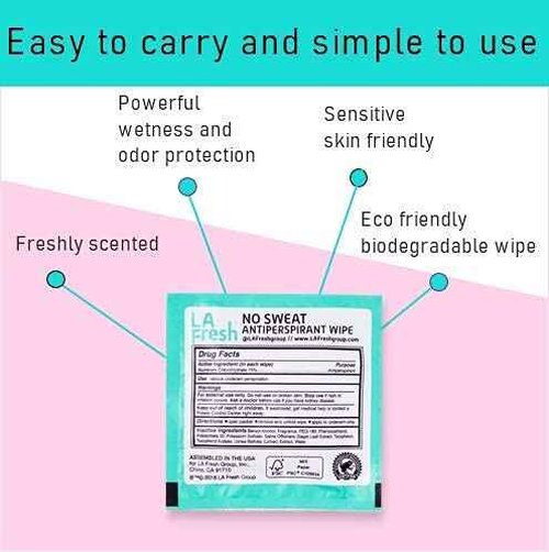 LA Fresh Personal Care Bundle Deal- Makeup Remover Facial Cleansing 50 Wipes & Antiperspirant Wipes 50 ctPowerful Wetness And Odor Protection Perfect For On The Go, Gym Bag, Purse, Individually Wrappe