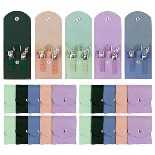 Manicure Set Bulk, Nail Clippers Kit Stainless Steel Fingernail Clippers Set, Sturdy Nail Tip Cutter Trimmers Professional Grooming Toenail Clippers Personal Pedicure Kits Gift (20 Pack 9 in 1)