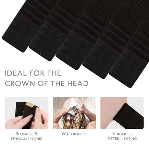WENNALIFE Invisi Edge & Classic Tape in Hair Extensions Human Hair, 20 Inch 100g 40pcs(20pcs Invisi Edge & 20pcs Classic) Dark Brown Invisible Luxury Remy Hair Natural Seamless Injected Tape Ins