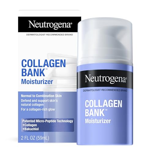 Neutrogena Collagen Bank Face Moisturizer, Daily Anti-Aging Face & Neck Firming Collagen Cream, Bakuchiol & Micro-Peptides Face Lotion, Support Skin¡¯s Natural Collagen for Visibly Plump Skin, 2 fl.?oz