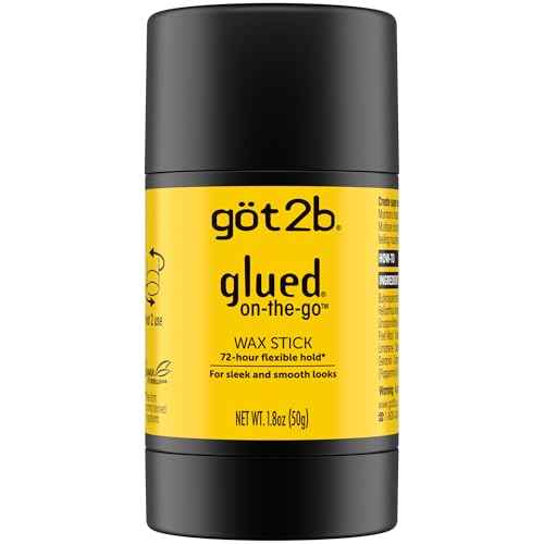 got2b glued on-the-go wax stick, 1.8oz, sleek and slick styles, style your hair without the crunch, helps control frizz