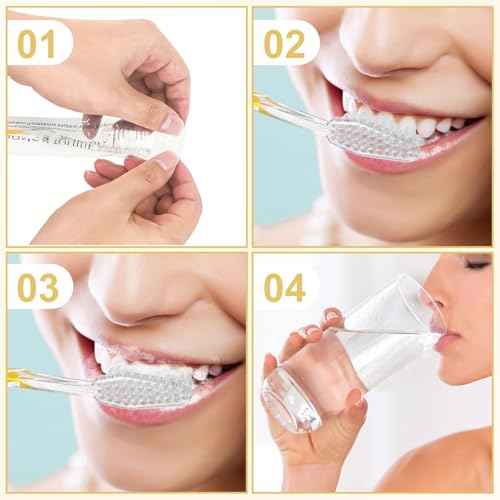 500pcs Prepasted Disposable Toothbrushes Bulk Individually Wrapped Pre Pasted Soft Bristle Tooth Brush Set Travel Toothbrushes for Homeless Gift Hotel Camping Travel