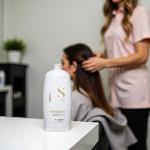 Alfaparf Milano Semi Di Lino Diamond Shine Illuminating Hair Conditioner - Sulfate Free - For Normal Hair - Safe on Color Treated Hair - Paraben and Paraffin Free - Professional Salon Quality, 6.76 Fl Oz