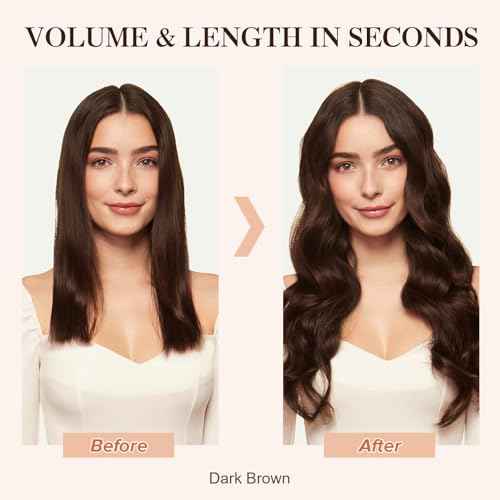 Halo Hair Extensions Real Human Hair,S-noilite Halo Hair Extensions,Halo Hair Extension for Women,100% Human Hair Halo Extensions,Halo Hair 70g/20inch 02 Dark Brown