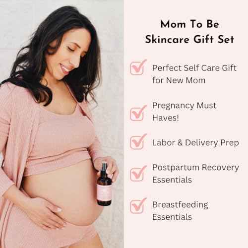 Irene Organics Belly Bundle ? 5 Piece Pregnancy Skincare Gift Set with Organic Belly Butter & Natural Body Oil for Stretch Marks (5 piece set)