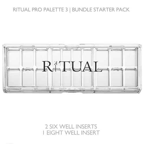 Empty Makeup Palette | 20 Wells | Modular Interchangeable Depotting System | Ritual Pro Palette 3 | Sample Bundle, Lipstick, Creams, Alcohol based makeup and paint, watercolor, Gouache, Acrylic paint
