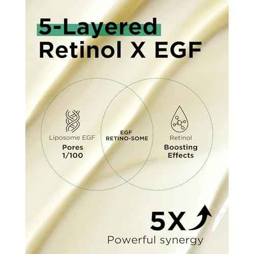 EASYDEW DW-EGF Peptide Retinol 0.03% Cream ? Beginner Retinol Night Cream for Hypoallergenic Skin Care - Firm Skin, Wrinkle Improvement - Korean Daily Anti Aging Face & Neck Treatment, 1.01fl. oz.