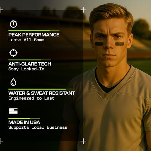 D.R.I.P Over Skill Eye Black & Face Paint, 2 Pack & Carry Clip, Clean & Natural Ingredients, Dermatologist-Tested, Hypoallergenic, Anti-Glare Baseball, Softball, Lacrosse, Football, Stocking Stuffer