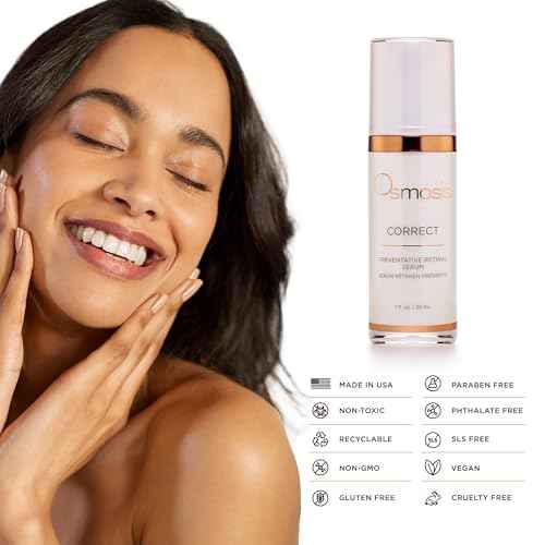OSMOSIS CORRECT Preventative Retinal Facial Serum, Collagen Booster for Youthful, Radiant Skin for Aging, Pigmented, and Dry Skin, 1 Fl Oz