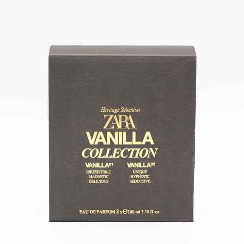 Zara Vanilla Collection 01 + 02 Cologne for Men Fragrance Set EDP Eau De Parfum 2x 100 ML (3.38 FL OZ)
