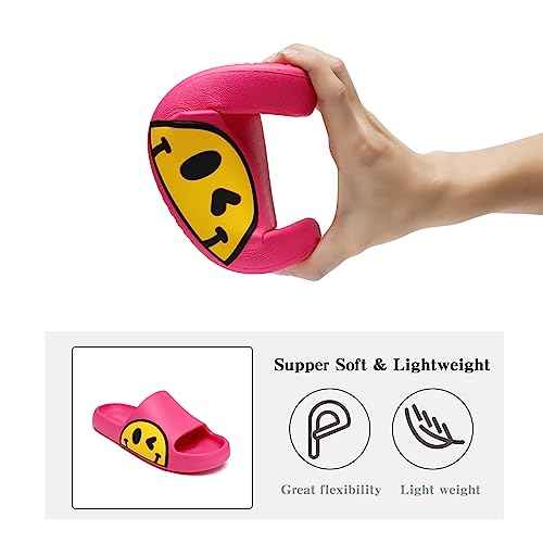 Sandals for Girls and Boys,Mens Slippers Sandals for Women,EVA Anti-Slip Indoor & Outdoor Kids Slippers Smile Face Open Toe Spa Bath Pool Gym House Casual Shower Shoes