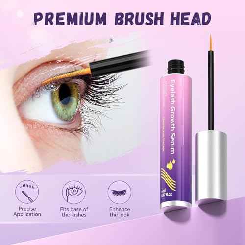 Premium Eyelash Growth Serum, Thicker, and Fuller Lashes, Non-Irritating Formula- Brown