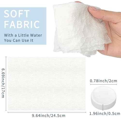 Classycoo Compressed Towel 100 PCS Mini Tablets Disposable Portable Face Towel Cotton Coin Tissue for Travel, Camping, Hiking, Sport,Beauty,Home Hand Wipes, Outdoor Activities (Rose Pink, Thick)