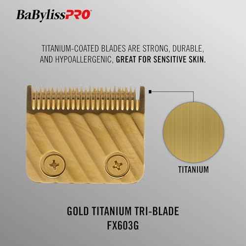 BaBylissPRO Replacement Clipper Tri-Blades for FX870, FX825, FX673 Clippers and most 2-hole blade systems