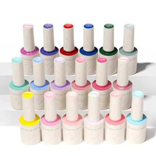 VENALISA V3 Gel Nail Polish Kit of 22 Pcs With Color Display Card Red Blue Green Yellow Pink Gel Polish Set Soak Off Salon Nail Art DIY at Home Manicure