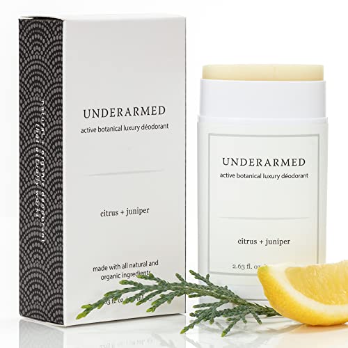 Super Natural Goods Citrus + Juniper Aluminum-Free Deodorant Stick, 3-Month Supply, 100% Natural, Vegan, Cruelty-Free