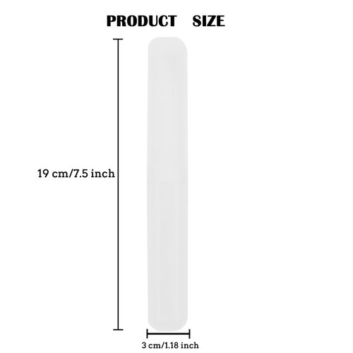 Flosius 36 Pack Travel Toothbrush Containers Case Portable Plastic Breathable Toothbrush Holder Storage Dust-Proof and Sanitary for Travel Camping School Business (Clear 36pcs)