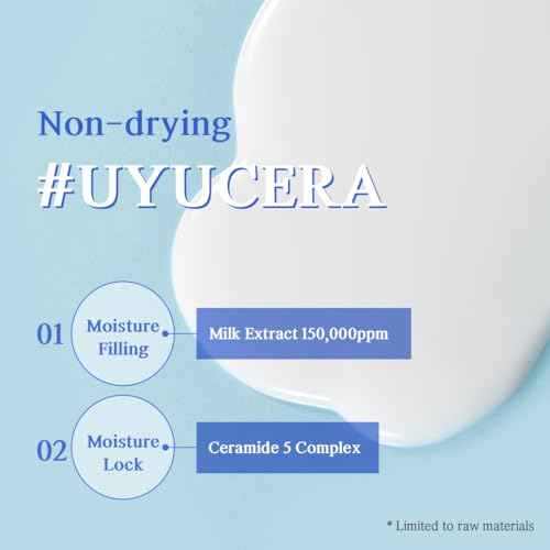 NACIFIC Uyu Cream Moisturizing Set Toner 150ml 5.07fl.oz, Ampoule 50ml 1.69fl.oz, Cream 50ml 1.69fl.oz, Milk Jeju Island, 100 housr lasting, Deep Moisture