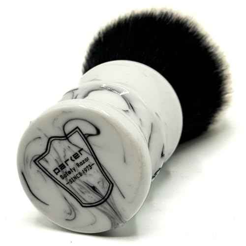 Parker Arctic Storm Ultra-Soft Synthetic Shaving Brush with Stand ? 26?mm Tuxedo Knot for Rich Lather and Luxurious Everyday Shaving
