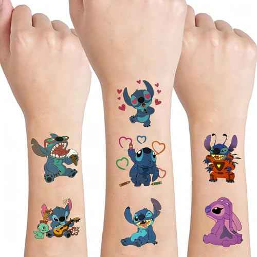 Party Supplies, 60Pcs Temporary Tattoos Party Gifts, Removable Tattoo Stickers for Goody Bag Treat Bag Stuff for Birthday Decorations