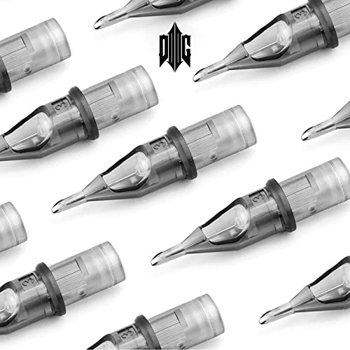 Denergy Tattoo Needle Cartridges Standard with Membrane Safety Cartridges Pro for Tattoo Artists Round Liner/Round Shader/Curved·Round Magnum Shader/Magnum Shader 20Pcs(1205RS)