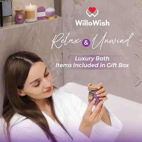 WILLOWISH 15 Pcs Self-Care Gifts for Women - Purple, Medium