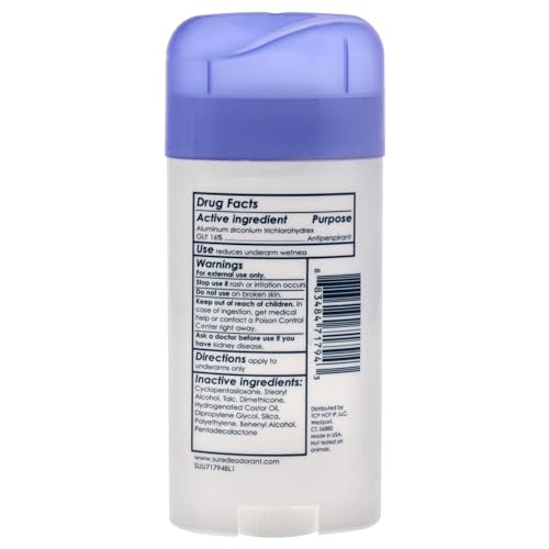 Sure Deodorant 2.7 Ounce Original Solid Unscented (76ml) (Pack of 6)