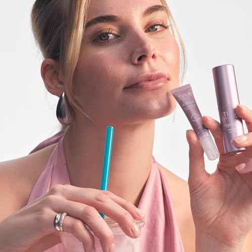 TULA Skin Care Eye + Lip Duo - Spresso Energizing Eye Balm 0.35 oz + Glaze Plumping Lip Treatment 0.28 oz, 2-Piece Kit