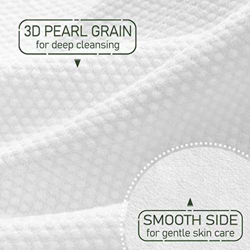 Bamboo Viscose Disposable Face Towel Biodegradable Large Dry Face Wipes 120 Count Extra Thick Soft Clean Facial Towels for Sensitive Skin, Makeup Removing, Facial Cleansing