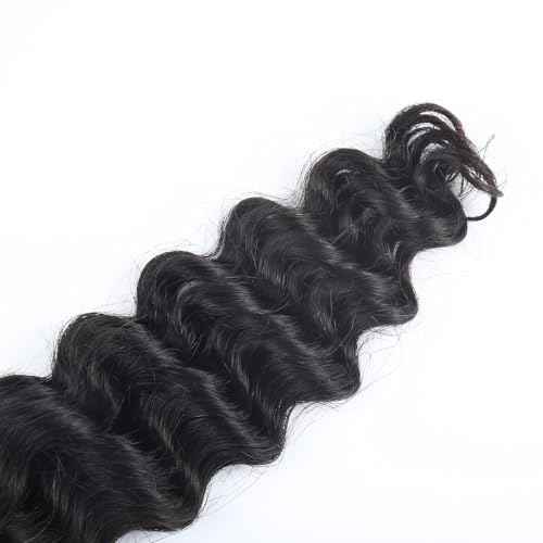 Odir 20 Inch Deep Wave Bulk Human Hair for Braiding No Weft 100% Unprocessed Brazilian Curly Braiding Human Hair Extensions Wet and Wavy Human Braiding Hair for Boho Braids 2 Bundles 100g