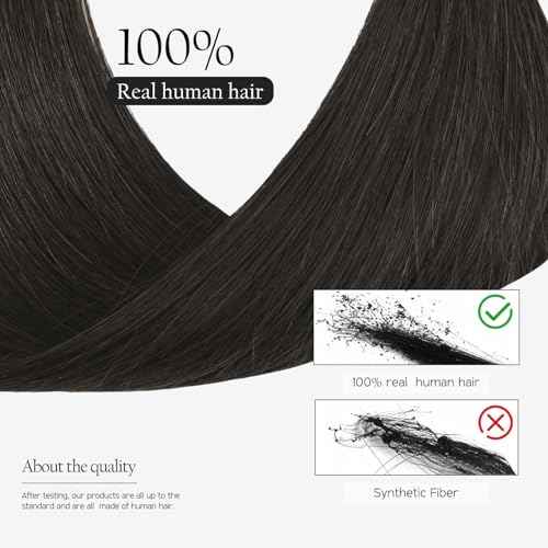 HUAYI Dark Brown Clip in Hair Extensions Real Human Hair 120G Remy Human Hair Clip in Extensions Soft Silky Straight for Women 7pcs 16clips 14 Inch Brown Hair Extensions