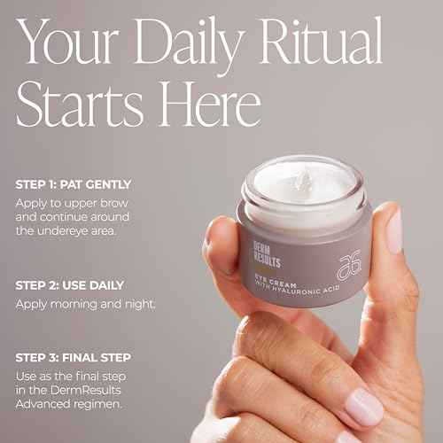 Arbonne DermResults Advanced Eye Cream with Hyaluronic Acid ? Hydrating Under Eye Cream ? Gentle Formula for All Skin Types 0.5 oz (15 g)
