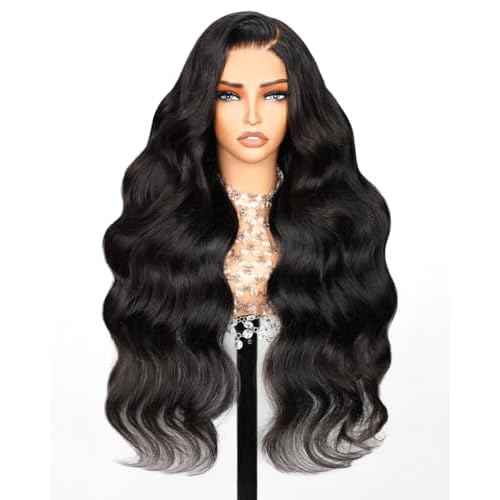 Arabella 5x6 Wear and Go Glueless Wigs Human Hair 210% Density Glueless Wig 12a Pre Cut Lace Front Wigs Human Hair 100% Pre Bleached Plucked Body Wave Wig (20inch, 5X6 Body Wave)