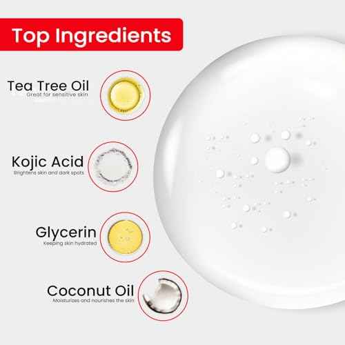 Kojie San Original Kojic Acid Soap that Reduces Dark Spots, Hyperpigmentation, & Scars with Exfoliating Soap Net Included - 65g x 3 Bars