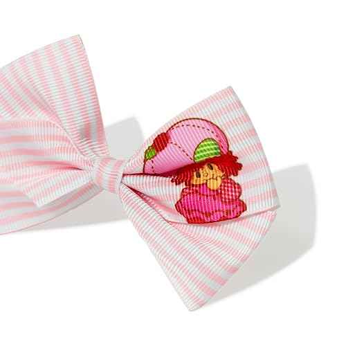 LUV HER Strawberry Shortcake Alligator Hair Clips for Kids ? 7-Pack Non-Slip 4-Inch Hair Bows ? Girls Hair Accessories with Sweet Character Prints ? Ages 3+ ? Non-Toxic Material