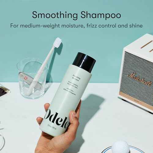Odele Smoothing Sulfate-Free Shampoo for Extra Moisture, Frizz Control, Shine, and Straight to Curly Hair Types, 13 Fl Oz
