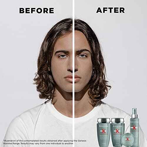 Kerastase Genesis Homme Spray De Force Thickening Hair Spray For Men - Strengthening & Volumizing, For Weakened Hair, 5.1 Fl Oz