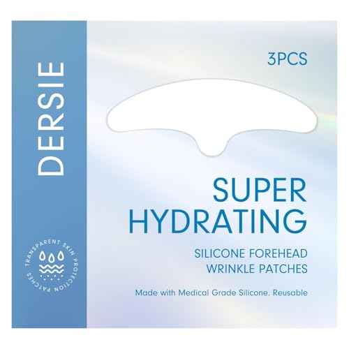 Dersie Silicone Forehead Wrinkle Patches: Overnight Use Forehead Wrinkles Treatment - Reusable Anti Wrinkle Pads for Wrinkles - 3 Patches