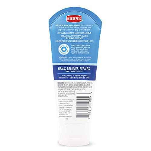 O'Keeffe's K0280004-6 Healthy Feet Foot Cream Tube (6 Pack), 3 oz