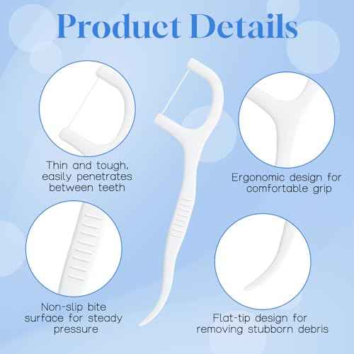Individually Wrapped Dental Floss Picks Bulk Disposable Flossing Sticks Teeth Cleaning and Oral Care Travel Size Dental Tooth Floss Pack for Hotels, Weddings, Guests & Business Single Use (100 Pack)