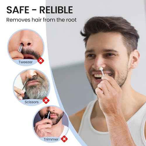 Nose Hair Wax Sticks, 60 Pcs Nose Wax Applicator Sticks with Disposable Spatulas, Nose Hair Removal & Nostril Cleaning, Nose Ear Hair Removal Wax for Men Women, Painless