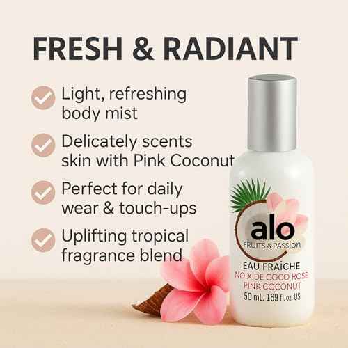 Cucina Fruits & Passion Alo Pink Coconut Eau Fraiche light, airy fresh spray perfume in warm weather 50 ml/ 1.69 fl.oz