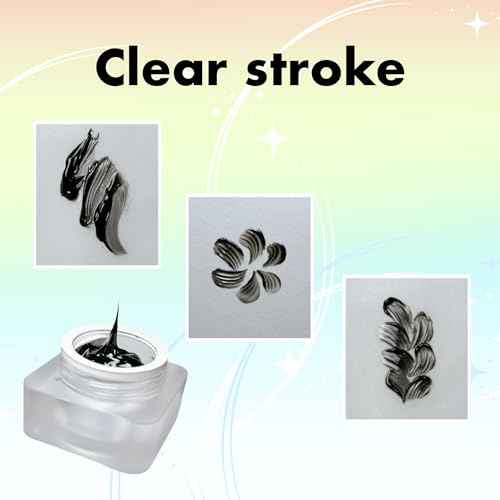 Nail Gel polish sculpture gel 5g black in colour clear stroke non wipe chrome applicable DIY at home embossed painting gel Nail solons mini 3D designs (Black, 5g)
